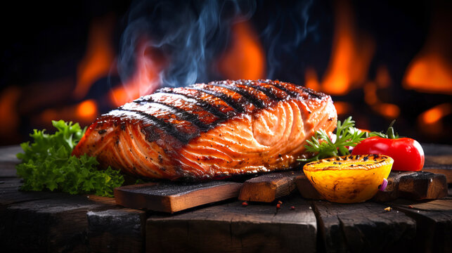 Gril salmon